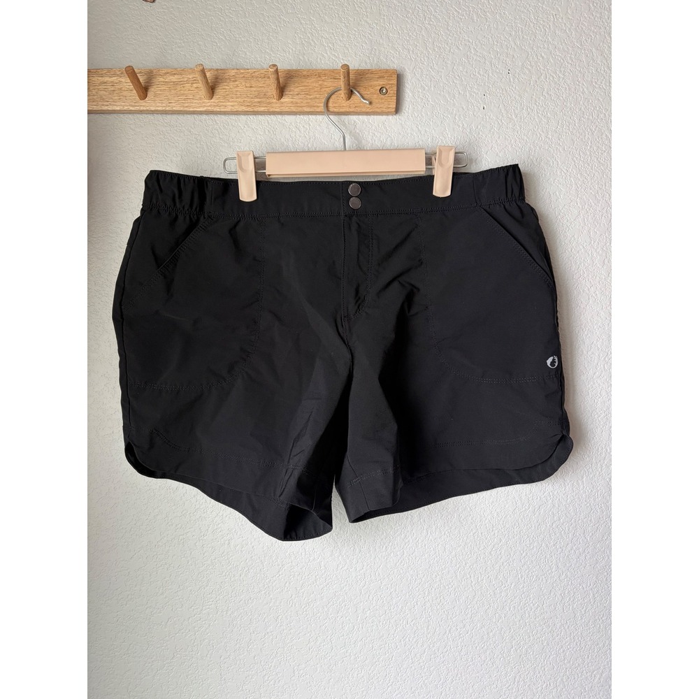 The American Outdoorsman Womens XL Black Hiking Utility Shorts Quick Dry Pockets